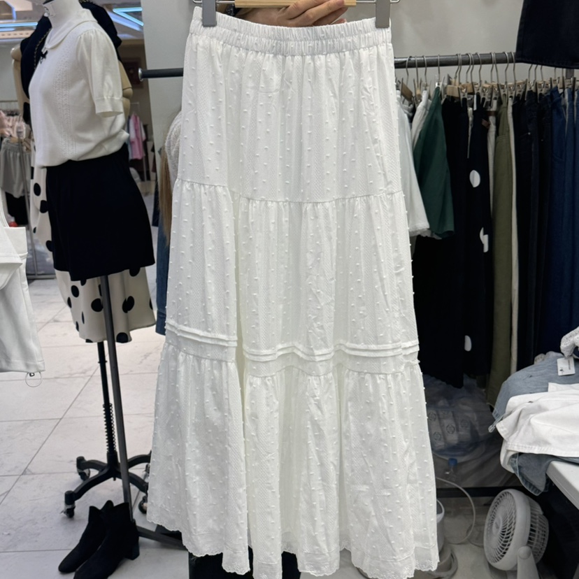 HOJAE韓國直郵㊣東大門實拍女裝新品時尚半身裙中短裙荷葉邊MID-LEVEL JUMP半身裙/中短裙
