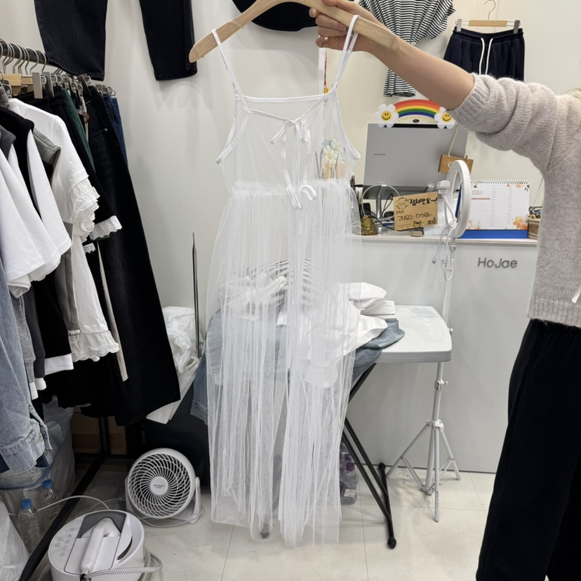 HOJAE韓國㊣直郵東大門代購女裝新品推薦休閑職業25春夏連衣裙MID-LEVEL JUMP連衣裙圖色2