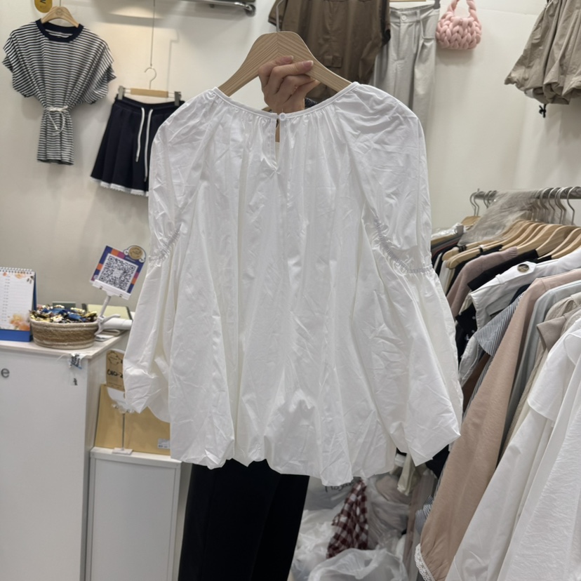 HOJAE韓國直郵㊣東大門實拍女裝新品休閑職業推薦襯衫蕾絲衫MID-LEVEL JUMP襯衫/蕾絲衫