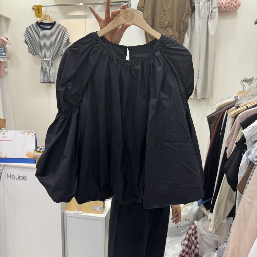 HOJAE韓國直郵㊣東大門實拍女裝新品休閑職業推薦襯衫蕾絲衫MID-LEVEL JUMP襯衫/蕾絲衫圖色3
