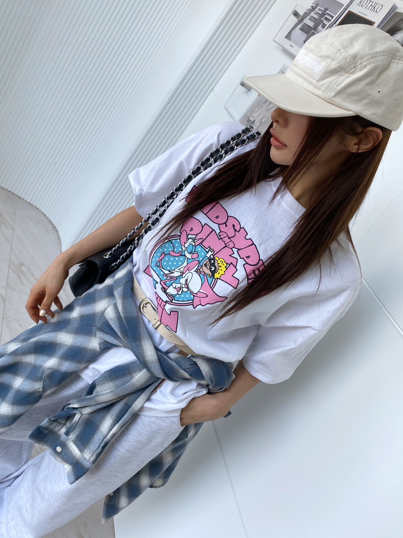 CLOTH韓國直郵㊣女裝新品時尚休閑職業25春夏人氣T恤不含腰帶CLOTHT恤