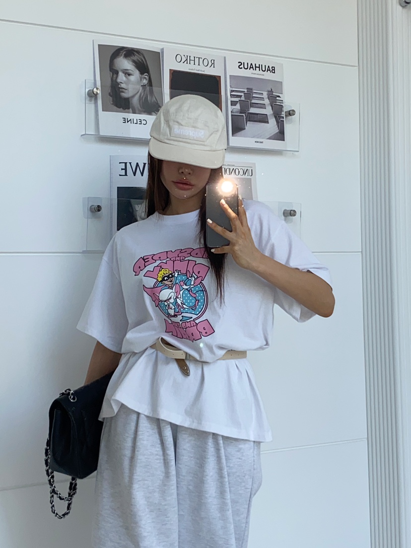 CLOTH韓國直郵㊣女裝新品時尚休閑職業25春夏人氣T恤不含腰帶CLOTHT恤圖色1