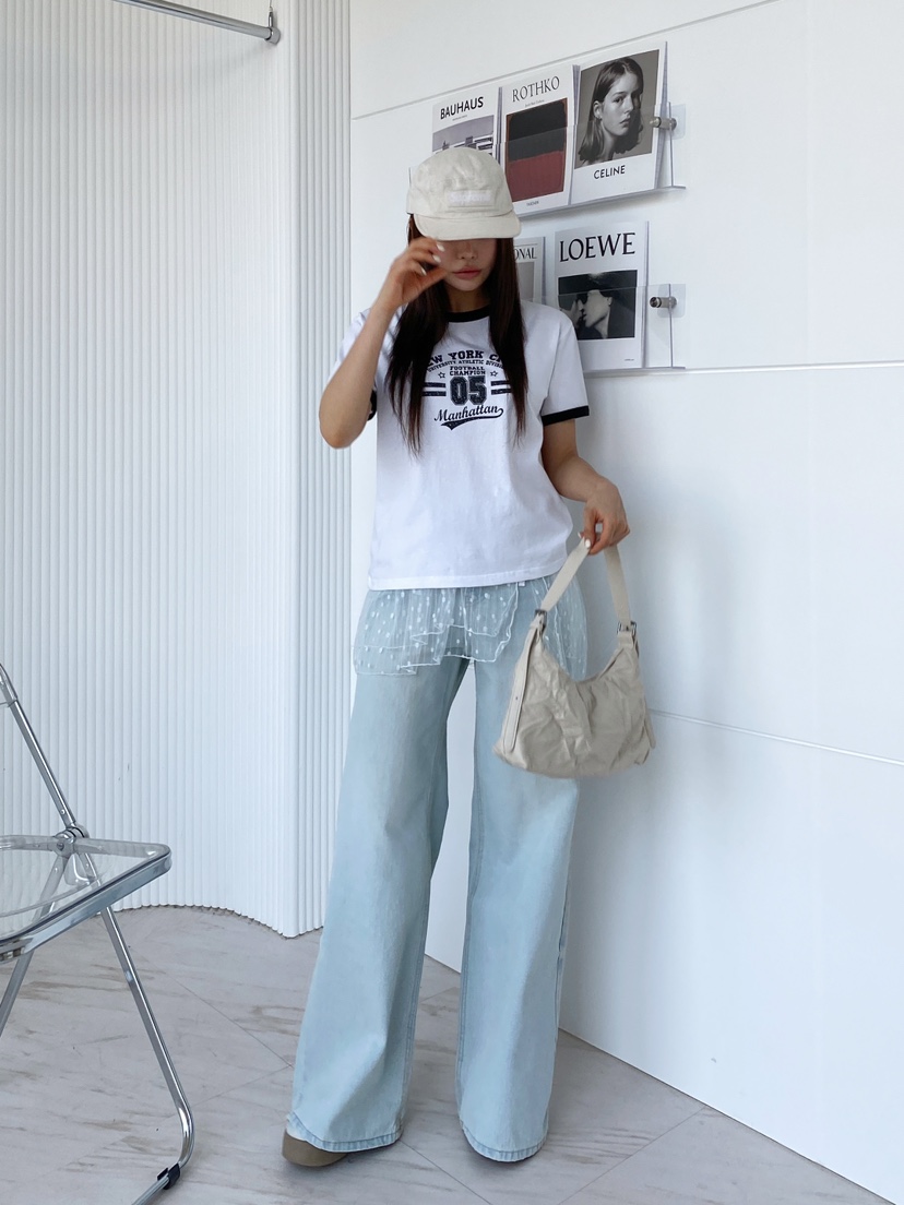 CLOTH韓國直郵㊣東大門實拍女裝新款25春夏推薦人氣熱賣牛仔褲CLOTH牛仔褲