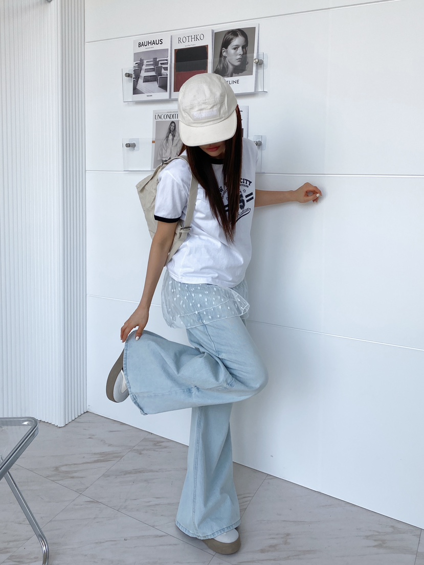 CLOTH韓國直郵㊣東大門實拍女裝新款25春夏推薦人氣熱賣牛仔褲CLOTH牛仔褲
