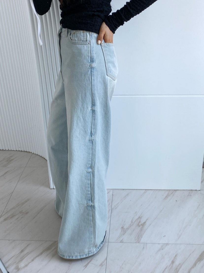 CLOTH韓國直郵㊣東大門實拍女裝新款25春夏推薦人氣熱賣牛仔褲CLOTH牛仔褲