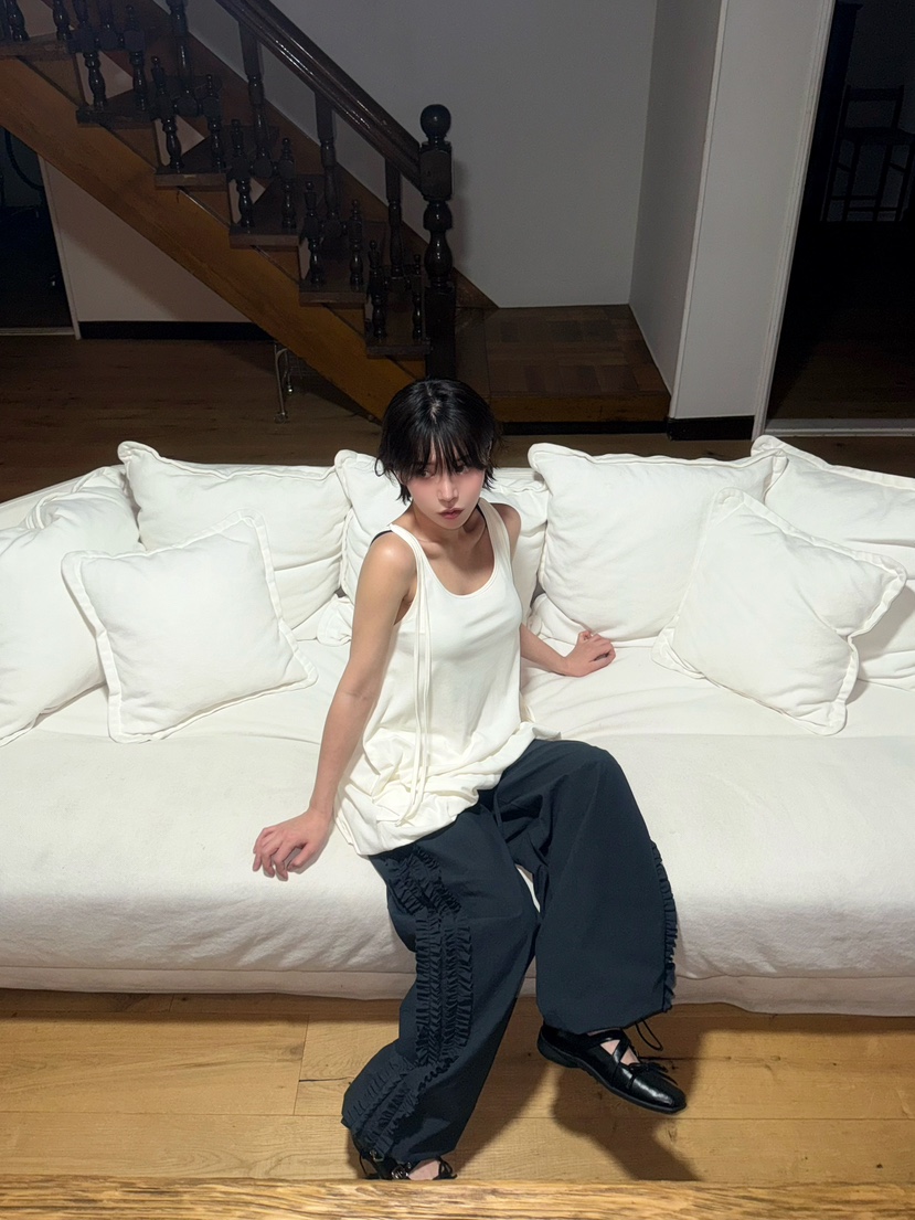 AWESOMESAUCE直郵韓國代購㊣女裝新品25春夏熱賣人氣休閑褲AWESOME SAUCE休閑褲