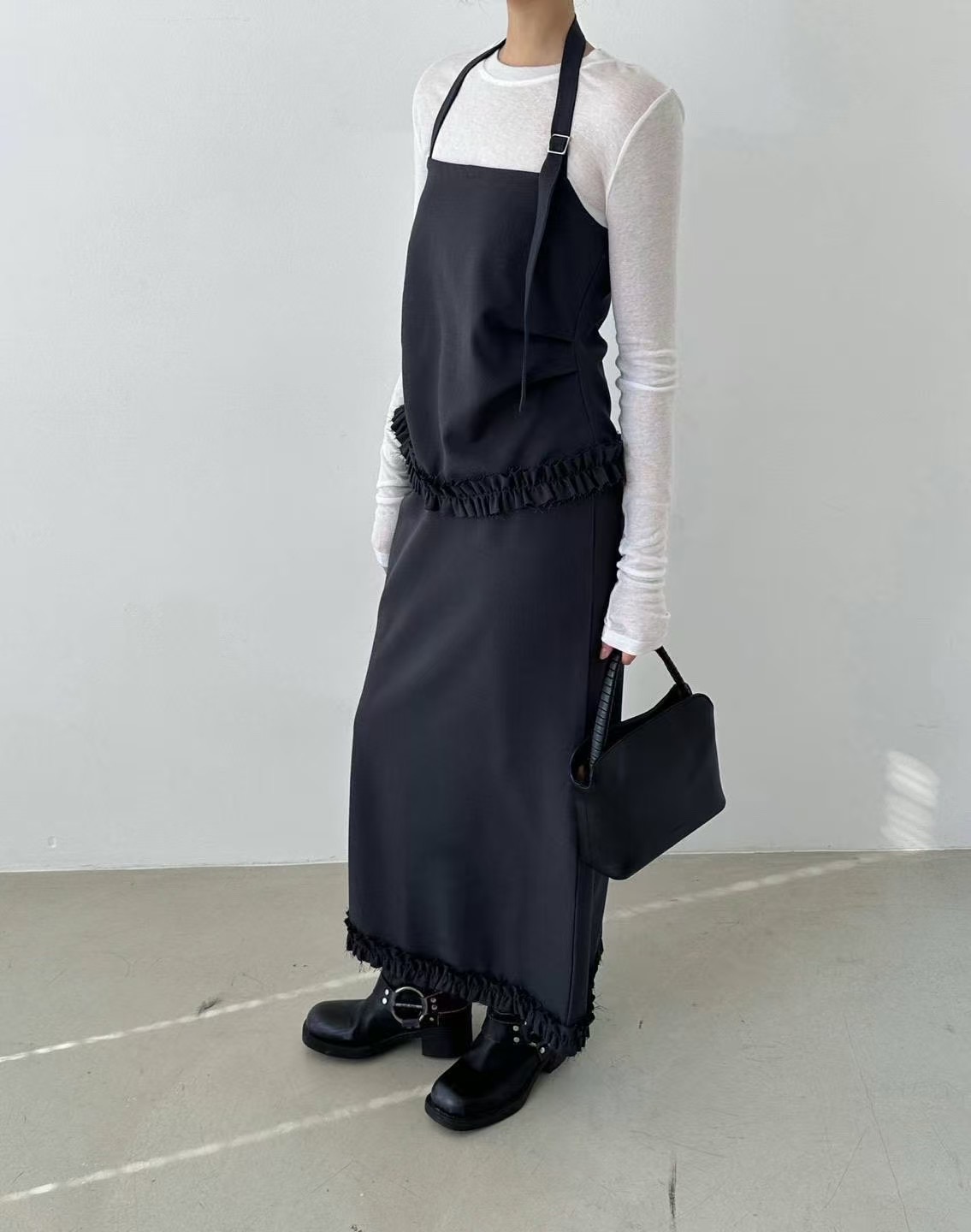 PRANA/CLOTHINK韓國直郵㊣東大門實拍女裝新款熱賣吊帶背心荷葉邊PRANA/CLOTHINK吊帶/背心