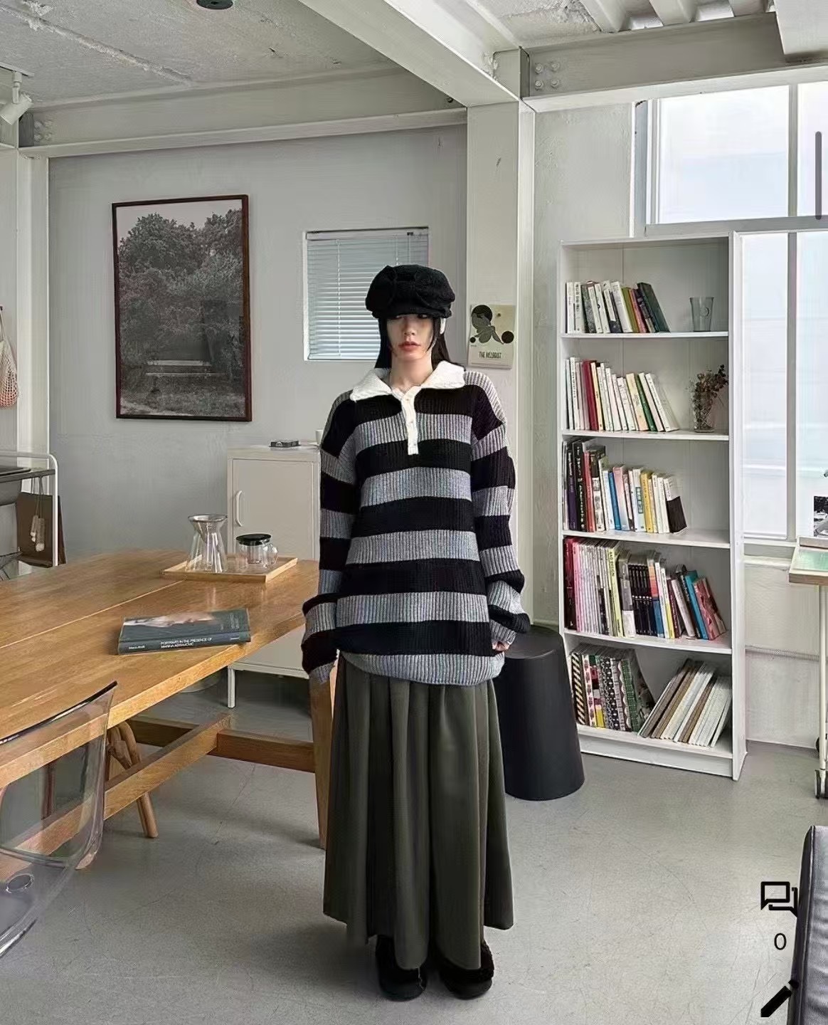 PRANA/CLOTHINK韓國直郵㊣女裝新品人氣25春夏推薦長裙褶皺PRANA/CLOTHINK長裙