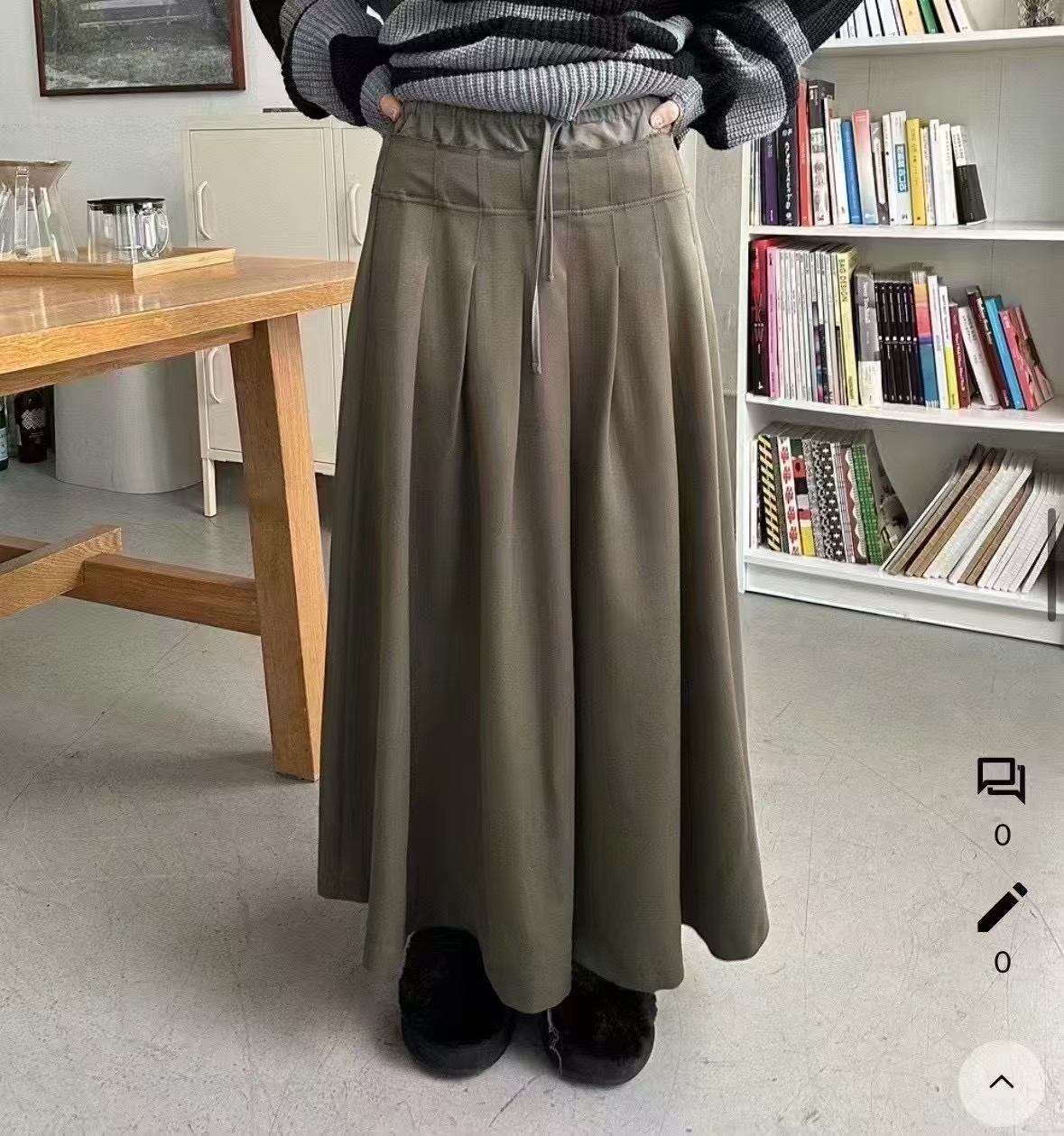 PRANA/CLOTHINK韓國直郵㊣女裝新品人氣25春夏推薦長裙褶皺PRANA/CLOTHINK長裙