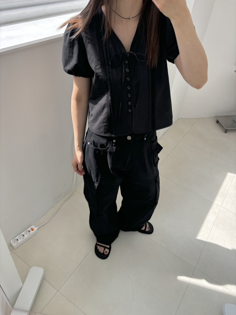 HOME GROUND直郵韓國代購㊣女裝新款人氣職業推薦襯衫蕾絲衫HOME GROUND襯衫/蕾絲衫