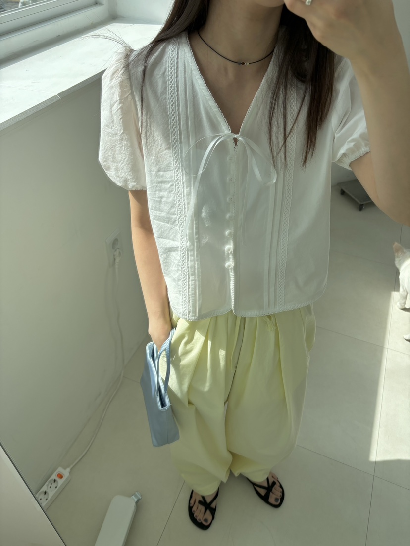 HOME GROUND直郵韓國代購㊣女裝新款人氣職業推薦襯衫蕾絲衫HOME GROUND襯衫/蕾絲衫