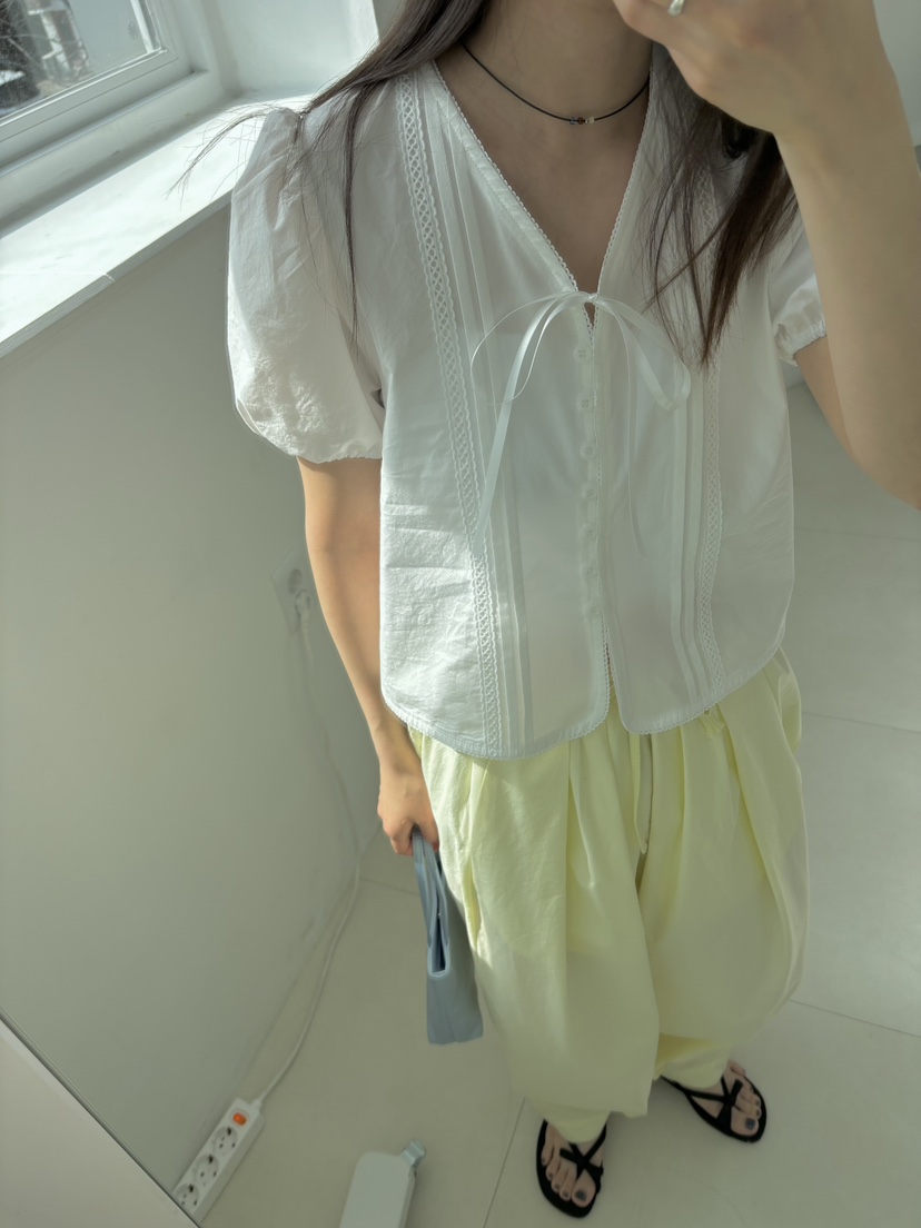 HOME GROUND直郵韓國代購㊣女裝新款人氣職業推薦襯衫蕾絲衫HOME GROUND襯衫/蕾絲衫