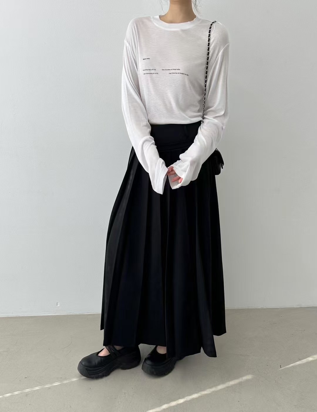 PRANA/CLOTHINK韓國直郵㊣東大門實拍女裝新品職業長袖T恤PRANA/CLOTHINK長袖T恤