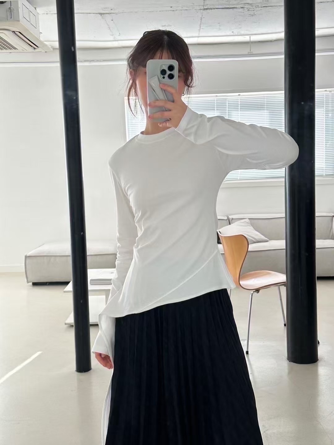 PRANA/CLOTHINK韓國㊣直郵東大門代購女裝新款休閑長袖T恤PRANA/CLOTHINK長袖T恤
