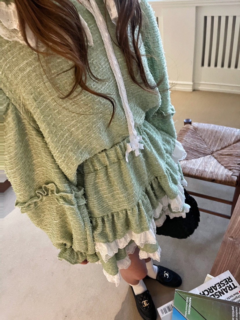BOUTIQUE-L直郵韓國代購㊣女裝新品25春夏時尚人氣襯衫蕾絲衫BOUTIQUE-L襯衫/蕾絲衫