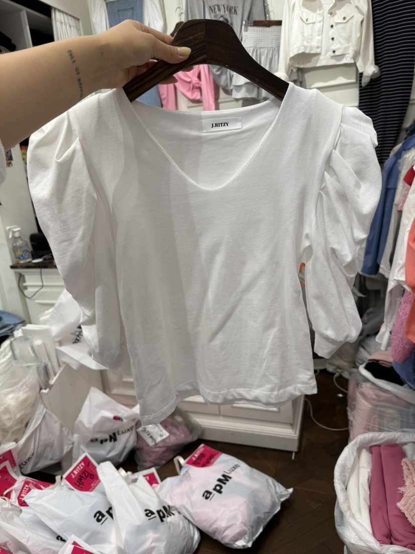J.RITZY韓國直郵㊣女裝新品熱賣推薦人氣25春夏時尚職業T恤J.RITZYT恤圖色5