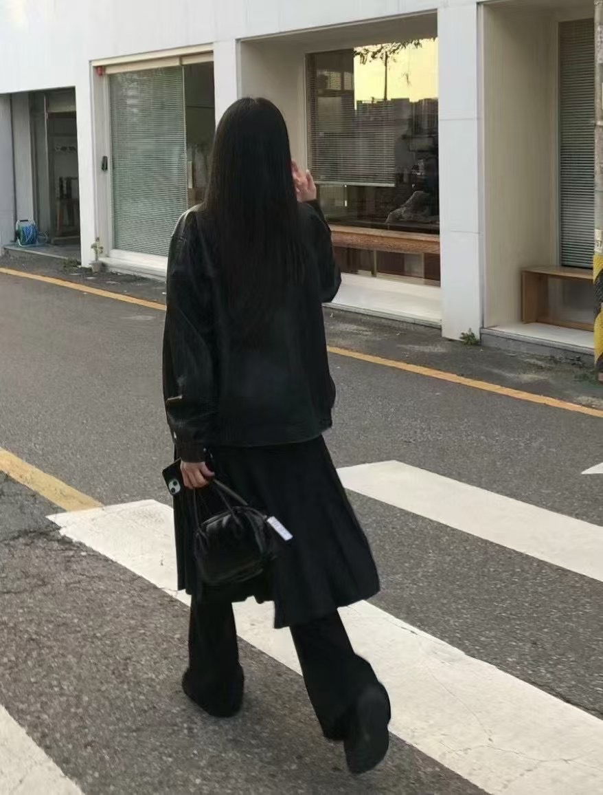 PRANA/CLOTHINK韓國直郵㊣東大門實拍女裝新品職業半身裙中短裙褶皺PRANA/CLOTHINK半身裙/中短裙