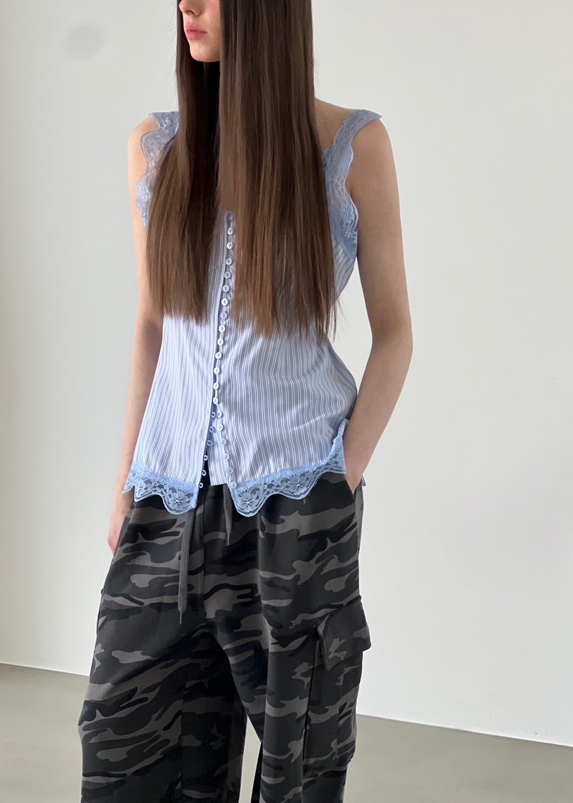 ANOTHER AVENUE直郵韓國代購㊣女裝新款推薦25春夏休閑褲迷彩ANOTHER AVENUE休閑褲