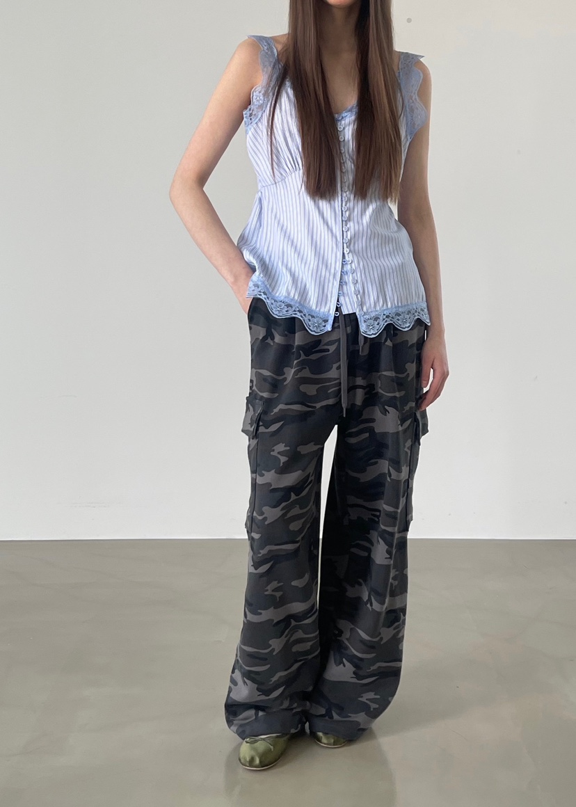 ANOTHER AVENUE直郵韓國代購㊣女裝新款推薦25春夏休閑褲迷彩ANOTHER AVENUE休閑褲