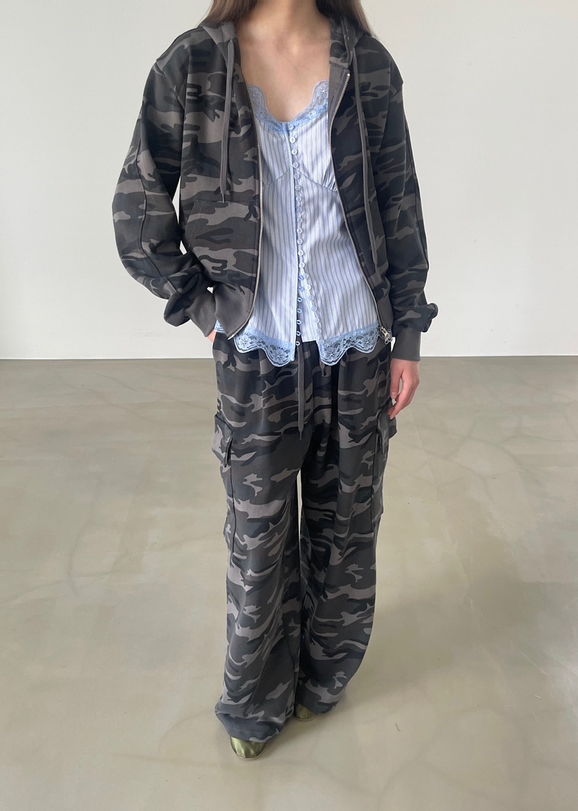 ANOTHER AVENUE直郵韓國代購㊣女裝新款推薦25春夏休閑褲迷彩ANOTHER AVENUE休閑褲