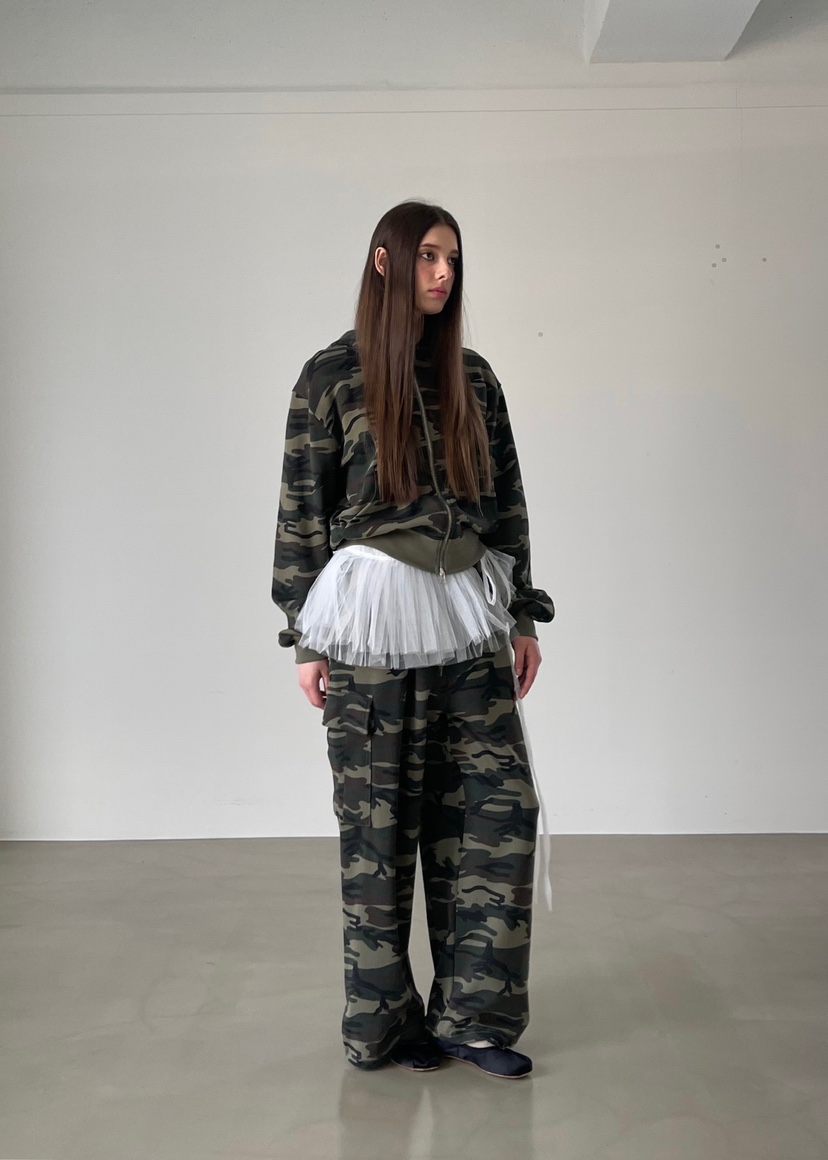 ANOTHER AVENUE直郵韓國代購㊣女裝新款推薦25春夏休閑褲迷彩ANOTHER AVENUE休閑褲