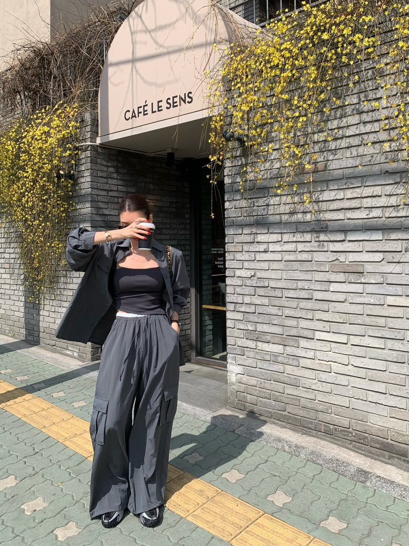 REVE CITE-L東大門直郵女士新款熱賣真品時尚休閑褲工裝褲REVE CITE休閑褲