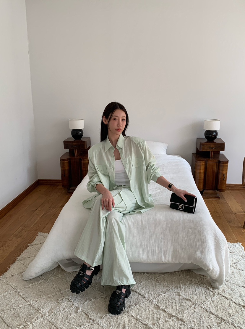REVE CITE-L東大門直郵女士新款熱賣真品時尚休閑褲工裝褲REVE CITE休閑褲