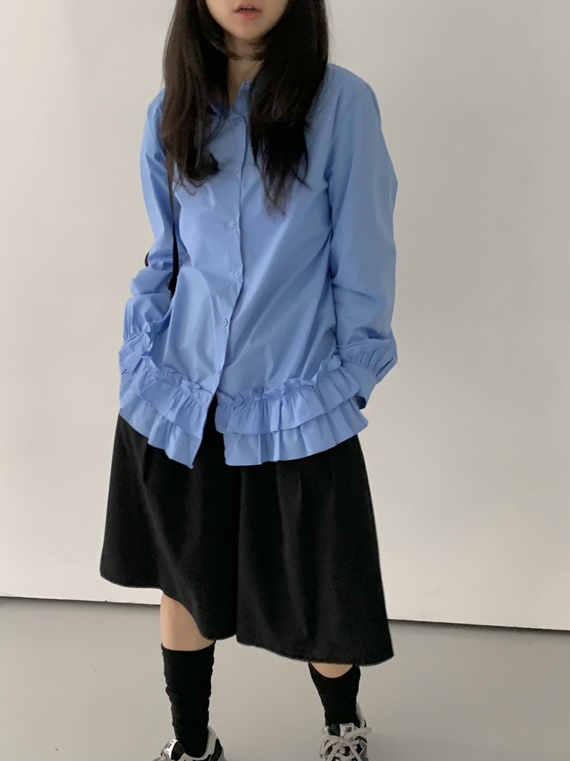 BEFORE SUNRISE韓國代購女裝新品真品熱賣休閑25春夏襯衫蕾絲衫BEFORE SUNRISE襯衫/蕾絲衫