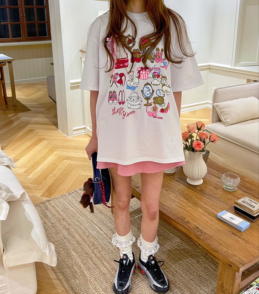 BOUTIQUE-L東大門直郵女士新品推薦真品時尚熱賣25春夏T恤BOUTIQUE-LT恤圖色2