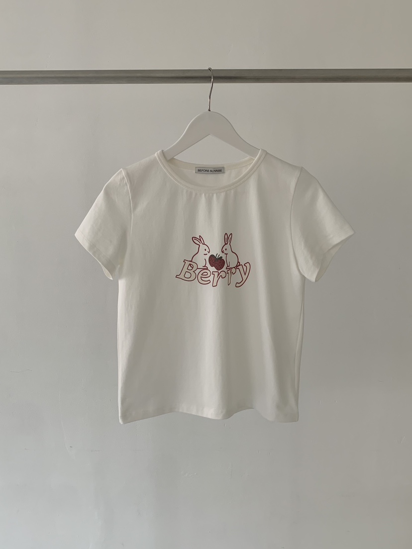 BEFORE SUNRISE韓國直郵女士新款熱賣真品時尚職業25春夏T恤BEFORE SUNRISET恤