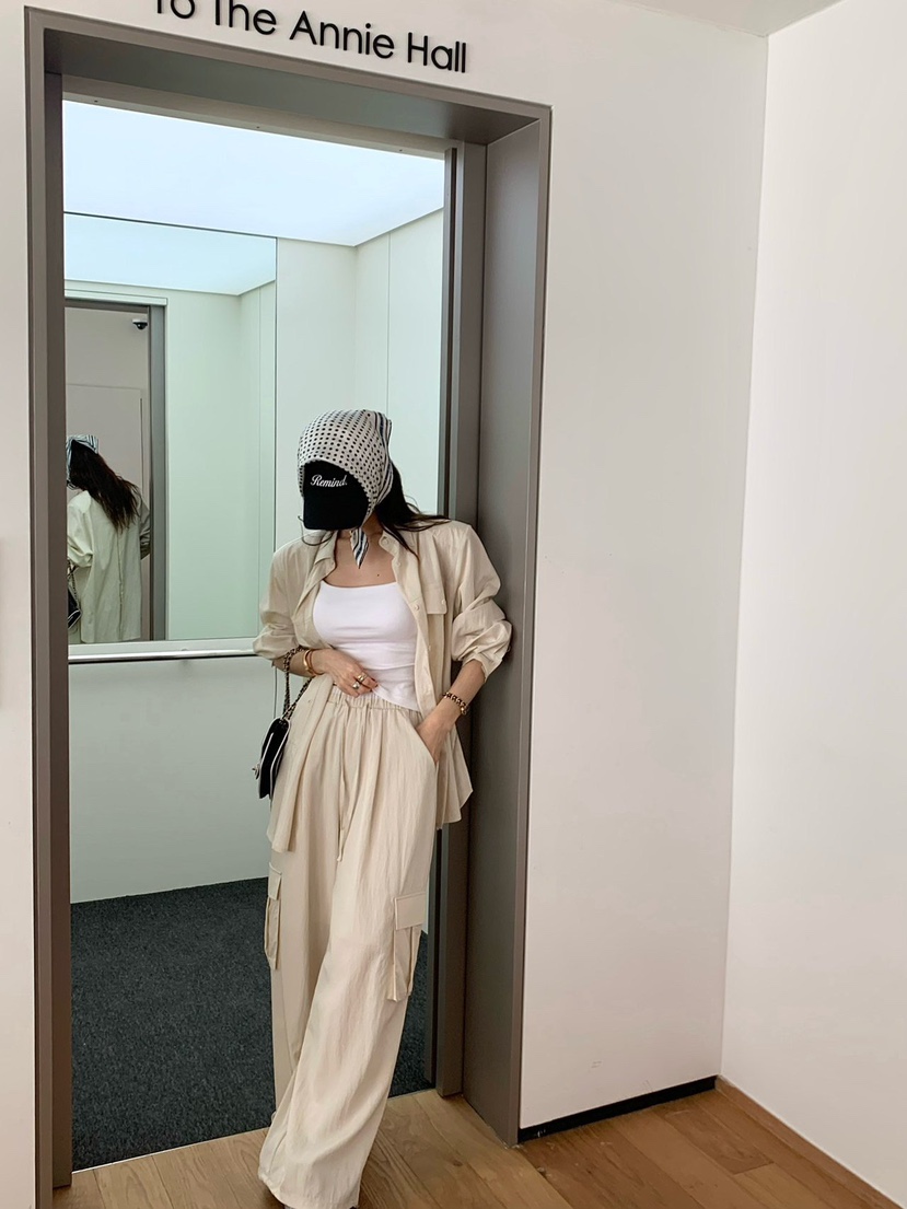 REVE CITE-L韓國直郵女裝新款休閑熱賣25春夏時尚襯衫蕾絲衫REVE CITE襯衫/蕾絲衫