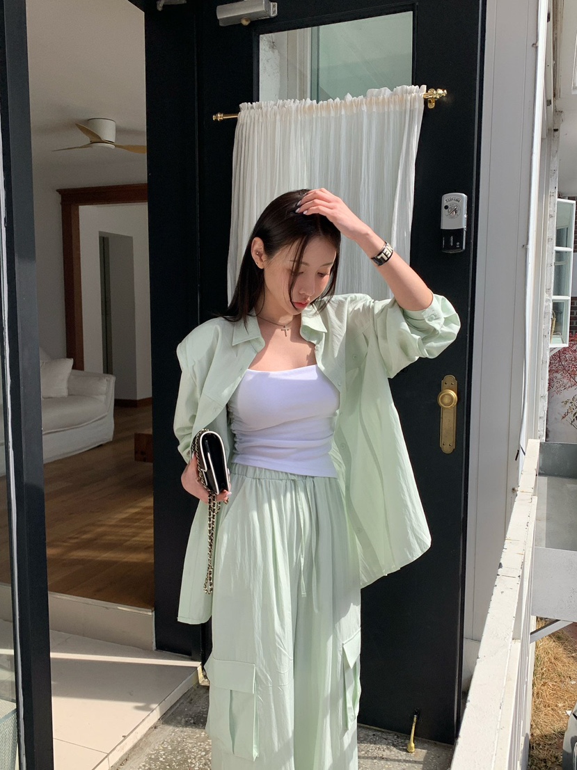 REVE CITE-L韓國直郵女裝新款休閑熱賣25春夏時尚襯衫蕾絲衫REVE CITE襯衫/蕾絲衫圖色3