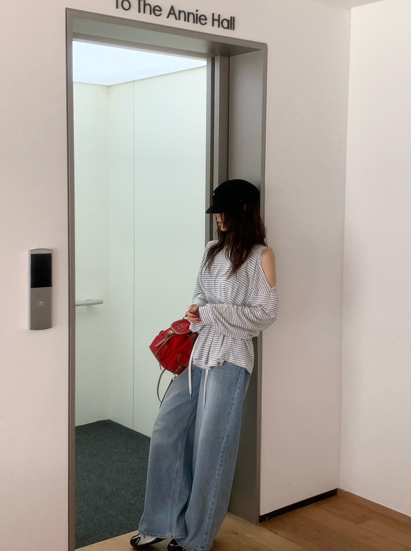 REVE CITE-L韓國代購女士新品推薦人氣真品時尚休閑長袖T恤REVE CITE長袖T恤