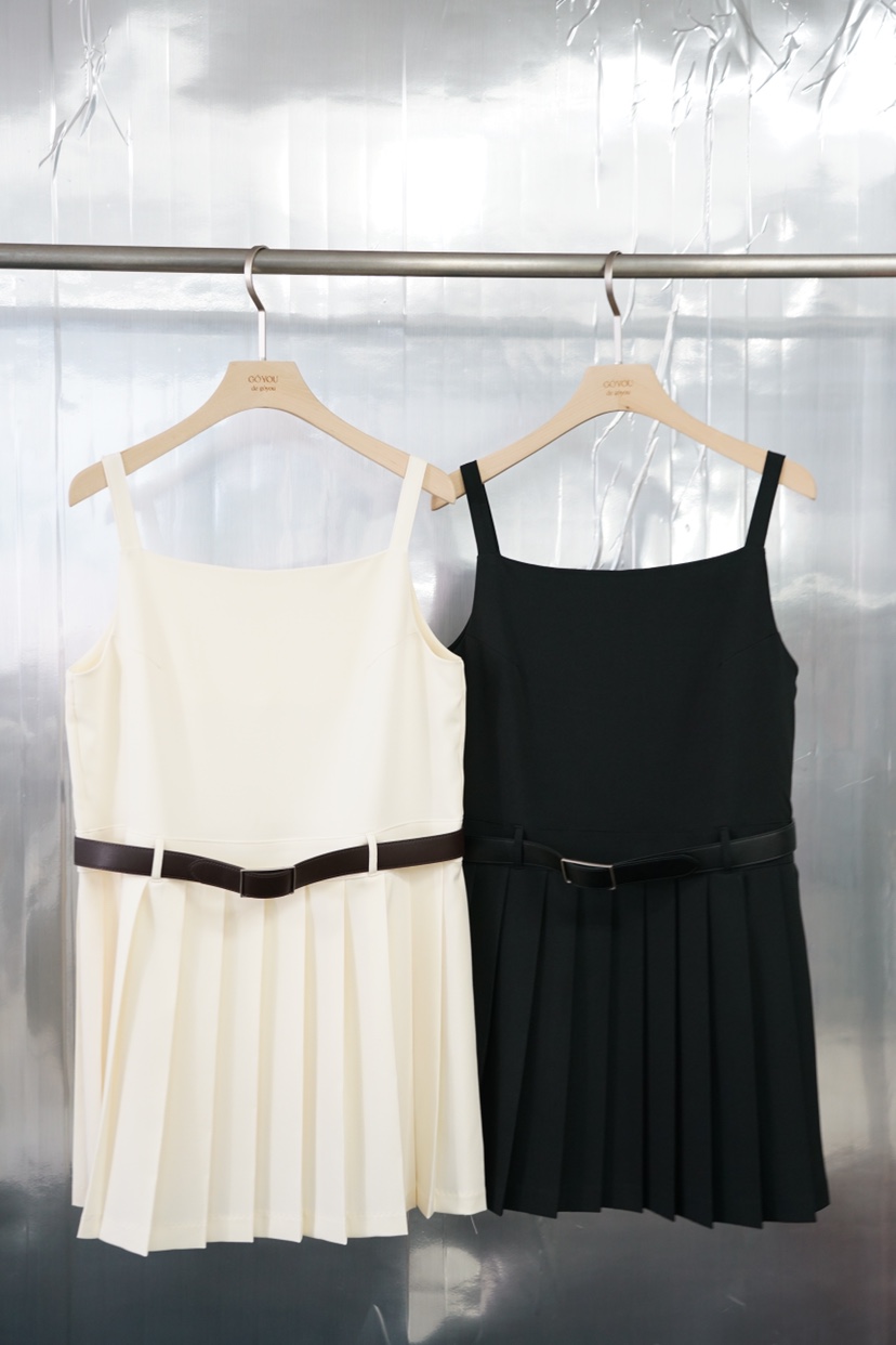GOYOU東大門代購女士新品職業熱賣25春夏真品時尚連衣裙褶皺de goyou連衣裙