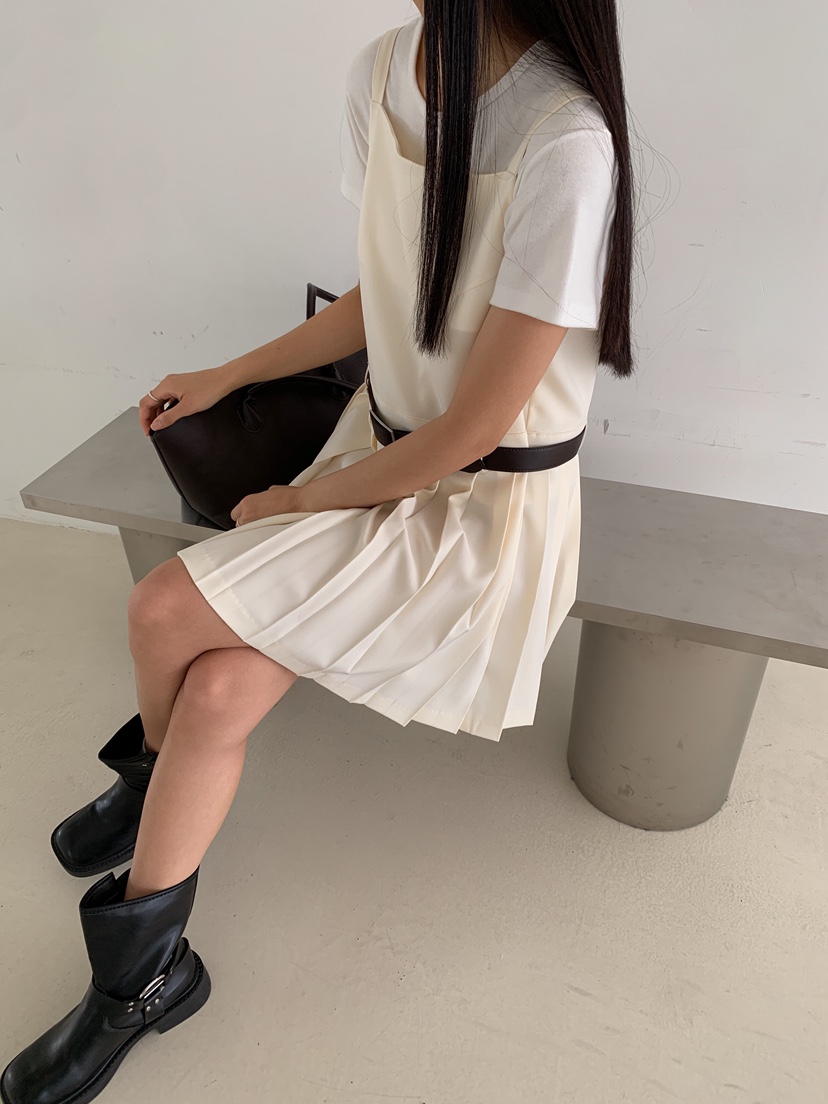 GOYOU東大門代購女士新品職業熱賣25春夏真品時尚連衣裙褶皺de goyou連衣裙