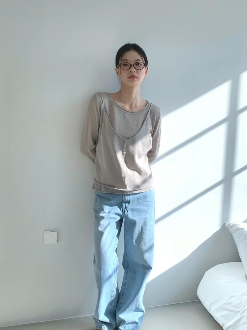 ANOU東大門直郵女裝新款真品熱賣職業人氣25春夏休閑牛仔褲ANOU牛仔褲