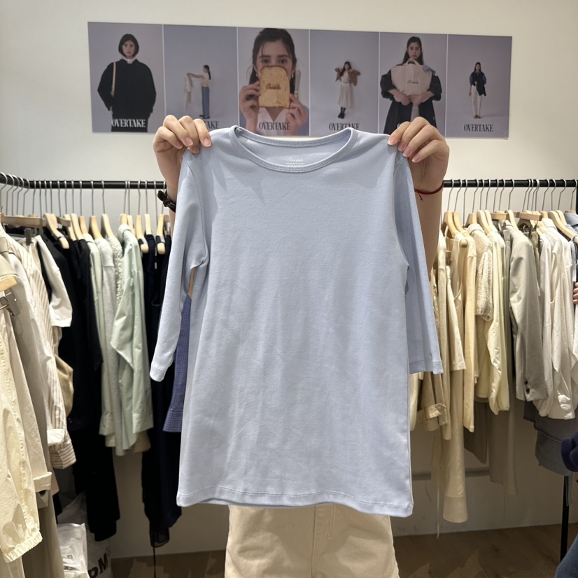 OVERTAKE韓國直郵女裝新品推薦職業休閑時尚25春夏人氣真品T恤OVERTAKET恤圖色3