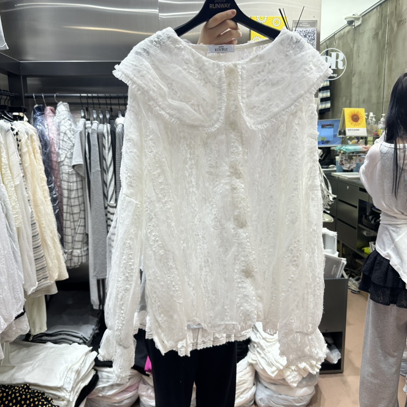 RUNWAY-런웨이東大門直郵女士新品人氣推薦熱賣襯衫蕾絲衫RUNWAY襯衫/蕾絲衫圖色2