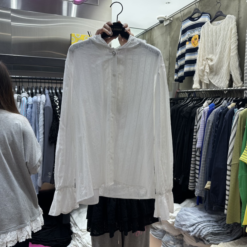 RUNWAY-런웨이東大門直郵女士新品熱賣時尚人氣襯衫蕾絲衫RUNWAY襯衫/蕾絲衫圖色1