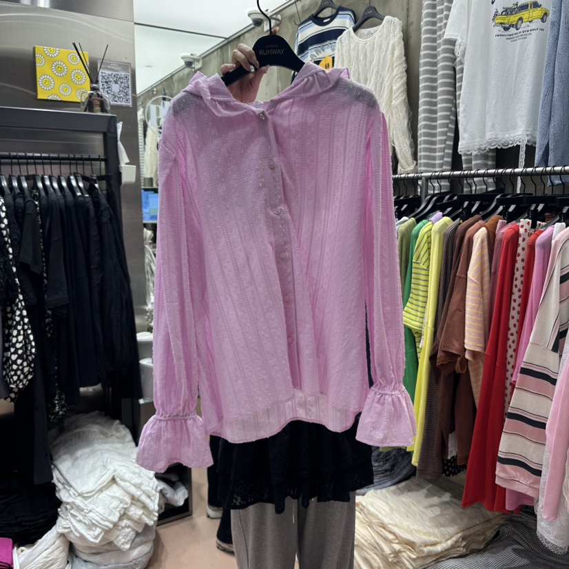 RUNWAY-런웨이東大門直郵女士新品熱賣時尚人氣襯衫蕾絲衫RUNWAY襯衫/蕾絲衫圖色3