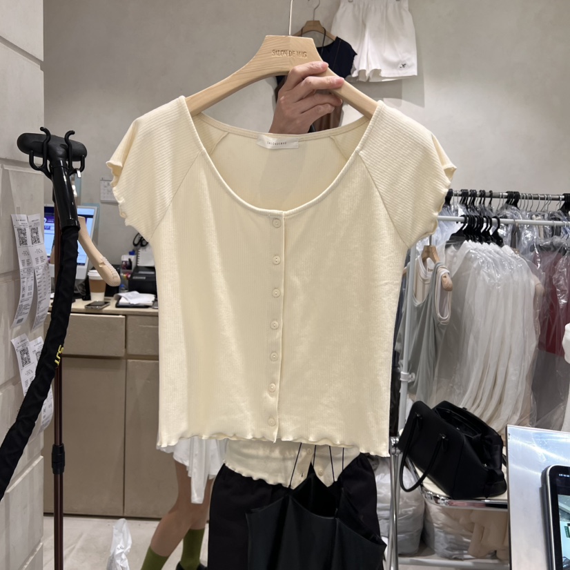 SALONDEMAG東大門代購女士新品推薦25春夏休閑時尚熱賣T恤開衫SALONDEMAGT恤圖色2