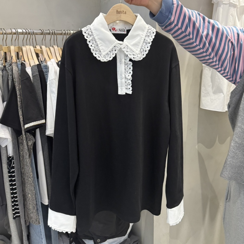BONITA-Q東大門直郵女裝新品人氣真品熱賣休閑時尚長袖T恤BONITA-Q長袖T恤圖色2
