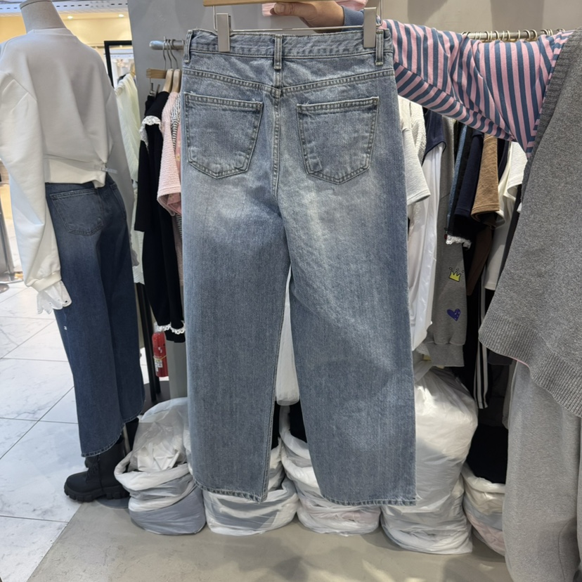 BONITA-Q韓國代購女裝新品休閑職業25春夏推薦熱賣人氣牛仔褲BONITA-Q牛仔褲