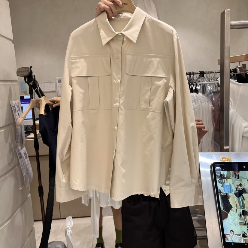 SALONDEMAG韓國直郵女士新款真品休閑熱賣推薦襯衫蕾絲衫口袋SALONDEMAG襯衫/蕾絲衫圖色3