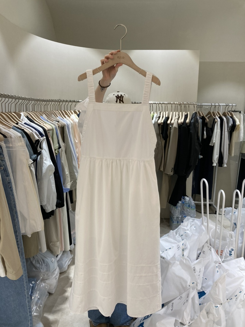 FLEUR-P韓國代購女裝新款25春夏時尚真品熱賣職業休閑連衣裙FLEUR連衣裙