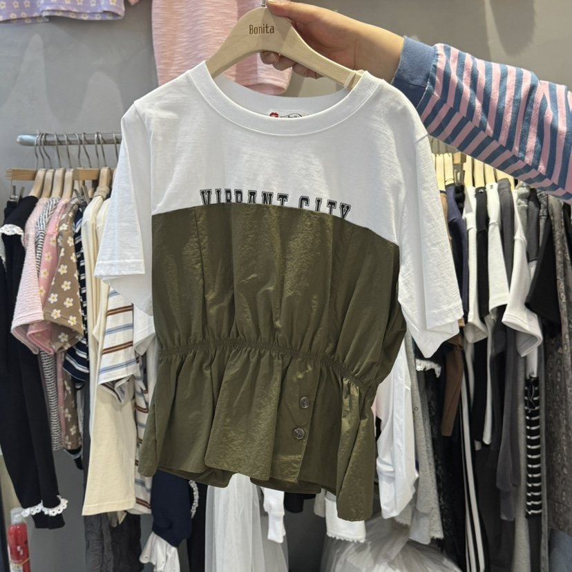 BONITA-Q東大門直郵女裝新品休閑職業推薦時尚25春夏人氣T恤BONITA-QT恤圖色3