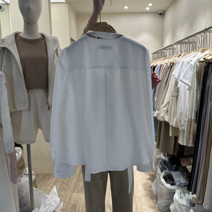 2ND GATE東大門代購女裝新款真品推薦時尚襯衫蕾絲衫含脖帶2ND GATE襯衫/蕾絲衫