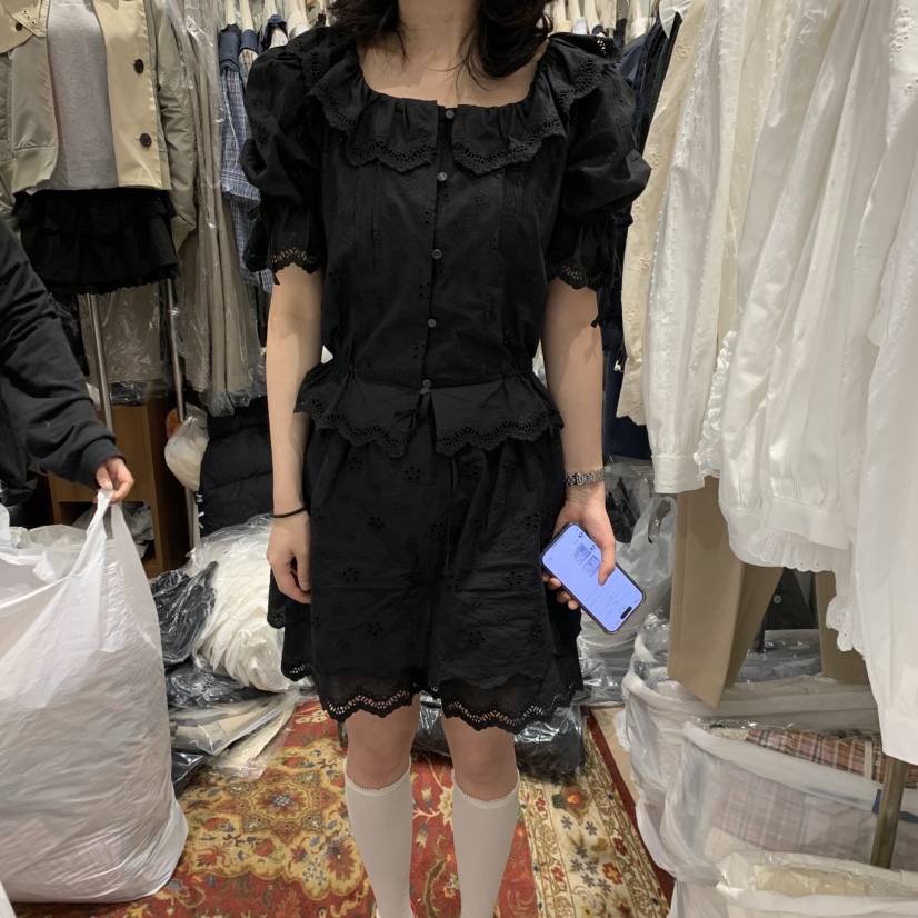 OGI韓國直郵女裝新品人氣時尚職業推薦25春夏真品襯衫蕾絲衫FLat OGI襯衫/蕾絲衫