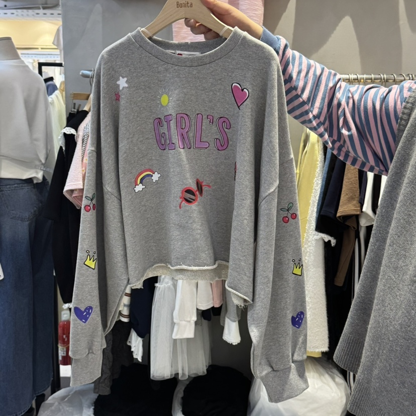 BONITA-Q韓國代購女裝新款25春夏真品休閑推薦時尚熱賣衛衣BONITA-Q衛衣圖色2