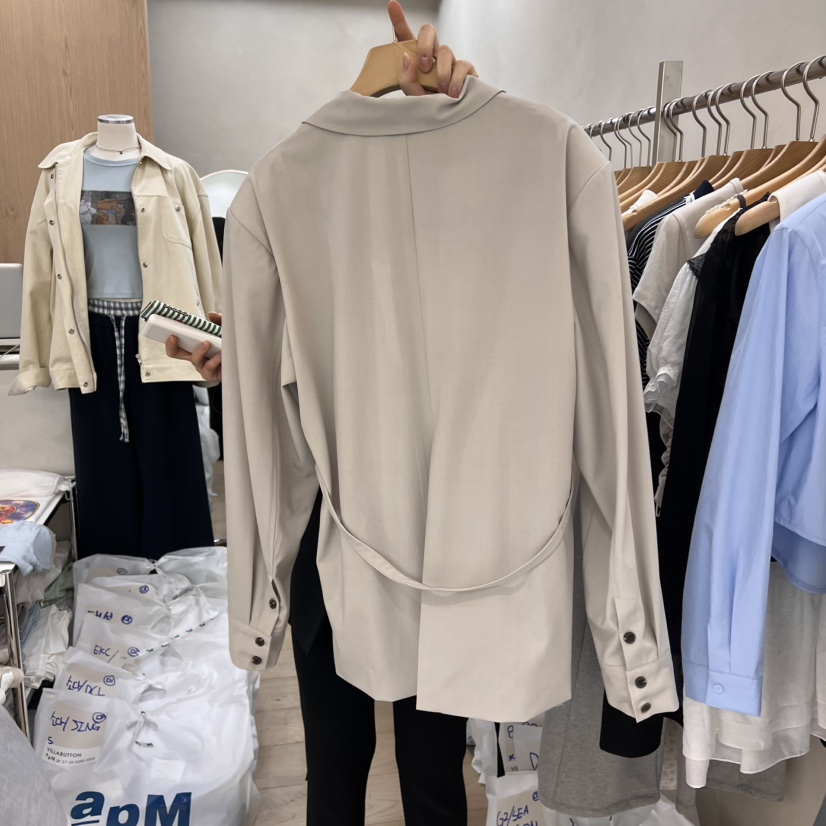 VILLABUTTON東大門代購女士新品25春夏推薦真品夾克包含腰帶VILLABUTTON夾克